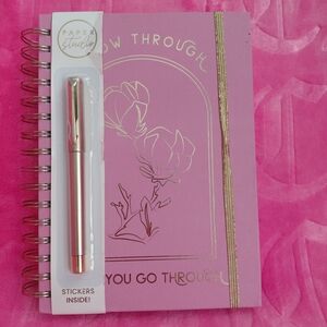 Pink and Gold Notebook with Pen